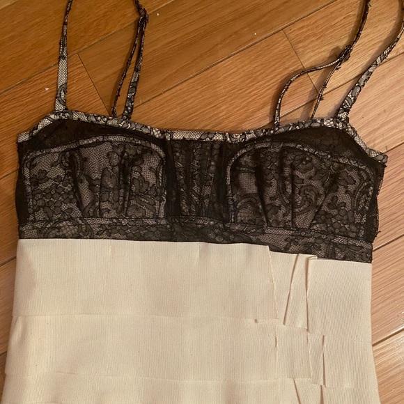 La Perla Vintage Corset Bustier black lace and cream cocktail dress - Picture 2 of 7